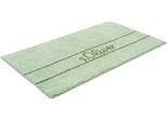 Badematte S.OLIVER "Allie, Badvorleger, Badezimmer Teppich, Duschvorleger" Gr. 6, grün (hellgrün), H:10mm, Polyester, Badematten, Badematte, Badteppich, weiche Haptik, unifarben mit s.Oliver Schriftzug