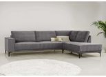 GOODproduct Ecksofa "Polsterecke Oland, Struktur, Flachgewebe, Luxus-Microfaser, Boucle" L-Form, 289 cm, Wellenunterfederung, Skandi-Design, Metallfüsse