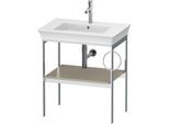 Duravit White Tulip Waschtisch-Konsole WT4543R6060 68,4 x 45 cm, Taupe Seidenmatt, bodenstehend, Metall, 1 Handtuchhalter rechts