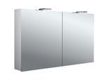 Emco pure 2 Style Aufputz-Lichtspiegelschrank 979705305 1200x721mm, mit LED-Aufsatzleuchte, 2-türig, Aluminium