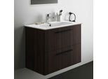 Ideal Standard i.life A Möbelwaschtisch-Paket K8744NW 84x46x64,5cm, 1 Hahnloch, Griff schwarz matt, coffee oak