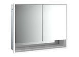 Emco Loft Unterputz-Lichtspiegelschrank 979805207 800x733mm, mit Unterfach, LED, 2-türig, aluminium/Spiegel
