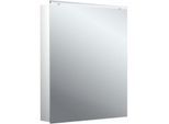 Emco flat 2 Classic Aufputz-Lichtspiegelschrank 979706501 600x729mm, LED-Aufsatzleuchte, 1-türig, Aluminium
