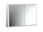 Emco Loft Aufputz-Lichtspiegelschrank 979805116 1000x733mm, LED, 2-türig, breite Tür links, aluminium/Spiegel