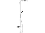 hansgrohe Pulsify S Showerpipe 24230000 mit Wannenthermostat Shower Tablet Select 400, chrom