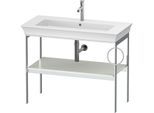Duravit White Tulip Waschtisch-Konsole WT4544R3636 98,4 x 45 cm, Weiß Seidenmatt, bodenstehend, Metall, 1 Handtuchhalter rechts