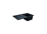 Grohe K400 Komposit-Einbauspüle 31640AP0 860x500mm, 1 Becken mit Abtropffläche, granit schwarz