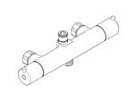hansgrohe Thermostat Croma 100 92131000 Showerpipe chrom