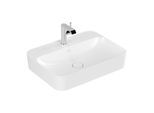 Villeroy und Boch Finion Aufsatz-Waschtisch 414261RW 60x44,5cm, stone white C+, mittleres Hahnloch durchstochen, ohne Überlauf