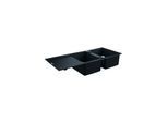 Grohe K500 Komposit-Einbauspüle 31647AP0 1160x500mm, 2 Becken mit Abtropffläche, granit schwarz