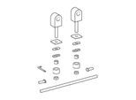 Geberit Renova Comfort Scharnier-Set 598071000 Befestigung von unten, für WC-Sitz