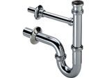 Viega Röhrengeruchsverschluss, Leckwasseranschluss 11/4", verchromt, mit geradem Einlauf