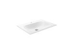 Keuco X-Line Keramik-Waschtisch 33150316501 65,5x49,3cm, mit Hahnloch und Überlaufsystem Clou, weiß