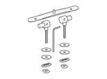 Geberit Set Scharniere für WC-Sitzring Wadis 598101000