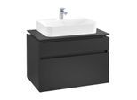 Villeroy & Boch Legato Waschtischunterschrank B75400PD 80x55x50cm, Black Matt Lacquer