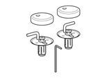 Geberit Scharnier-Set 598127000 für WC-Sitz