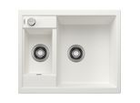 Blanco Spüle 516157 61,5 x 50 cm, PuraDur weiß, reversibel, Ablauffernbedienung mit Drehbetätigung