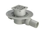 Viega Badablauf Advantix 4935.1 557119 DN 50, flaches Modell, mit Aufsatz 100x100mm