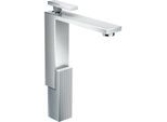 hansgrohe Axor Edge Waschtischarmatur 46031000 chrom, Diamantschliff, mit Push-Open Ablaufgarnitur, Ausladung 180mm