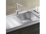 Blanco Divon ii 45 s-if Spüle 521658 86 x 51 cm, Edelstahl Seidenglanz, rechts, Ablauffernbedienung mit Drehbetätigung