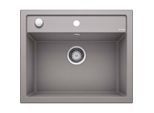 Blanco Spüle 514198 61,5 x 51 cm, PuraDur alumetallic, Ablauffernbedienung mit Drehbetätigung