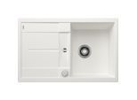 Blanco Metra 45 s Spüle 513028 78 x 50 cm, PuraDur weiß, reversibel, Ablauffernbedienung mit Drehbetätigung