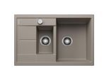 Blanco METRA 6 S Compact Spüle 517353 78 x 50 cm, PuraDur tartufo, reversibel, Ablauffernbedienung mit Drehbetätigung