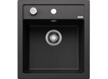 Blanco Spüle 517156 46,5 x 51 cm, PuraDur anthrazit, Ablauffernbedienung mit Drehbetätigung