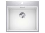 Blanco SUBLINE 500-IF/ASteelFrame Spüle 524114 54,3x51cm, PuraDur weiß, Einbau von oben, ohne Ablauffernbedienung