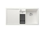 Blanco Collectis 6 S Silgranit Spüle 523348 100x51 cm, weiß, Becken rechts, mit Ablauffernbedienung/Zubehör