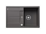 Blanco Spüle 519086 77 x 49 cm, PuraDur felsgrau, reversibel, Ablauffernbedienung mit Drehbetätigung