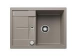 Blanco Metra 45 s Spüle Compact 519580 68 x 50 cm, PuraDur tartufo, reversibel, Ablauffernbedienung mit Drehbetätigung