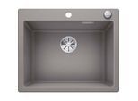 Blanco Pleon 6 Silgranit Spüle 523688 61,5 x 51 cm, alumetallic, Ablauffernbedienung mit Drehbetätigung