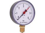 Afriso Manometer 0-6 bar, senkrecht 63613 Gehäuse 100mm Durchmesser, 1/2" Anschluss
