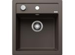 Blanco DALAGO 45 Spüle 517165 46,5 x 51 cm, PuraDur, Ablauffernbedienung mit Drehbetätigung, cafe
