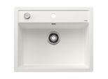 Blanco Spüle 514771 60,5 x 50 cm, PuraDur weiß, Ablauffernbedienung mit Drehbetätigung