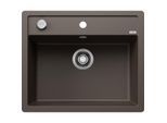 Blanco DALAGO 6-F Spüle 515095 60,5 x 50 cm, PuraDur cafe, Ablauffernbedienung mit Drehbetätigung