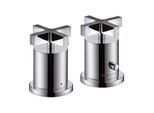hansgrohe Axor Citterio Fertigmontageset 39480000 2-Loch-Wannenrandarmatur, mit Thermostat, Kreuzgriffen, chrom