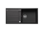 Blanco Spüle 519150 99 x 49 cm, PuraDur anthrazit, reversibel, Ablauffernbedienung mit Drehbetätigung