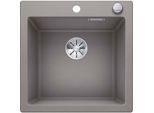 Blanco Pleon 5 Silgranit Spüle 523678 51,5 x 51 cm, alumetallic, Ablauffernbedienung mit Drehbetätigung
