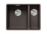 Blanco Subline 340/160-f Spüle 523573 55,2x42,7cm, PuraDur cafe, links, für Unterbau