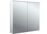 Emco flat 2 Design Aufputz-Lichtspiegelschrank 979706403 800x711mm, LED, mit Lichtsegel, 2-türig, Aluminium