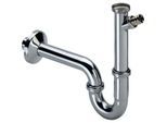 Viega Röhrengeruchsverschluss-Plus-Siphon 445577 G 1 1/4, Messing verchromt, mit Schlauchverschraubung G 3/4