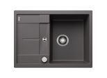 Blanco Metra 45 s Spüle Compact 519573 68 x 50 cm, PuraDur felsgrau, reversibel, Ablauffernbedienung mit Drehbetätigung