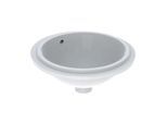 Geberit VariForm Unterbauwaschtisch 500745002 d= 39cm, ohne Hahnloch, mit Überlauf, rund, weiß KeraTect