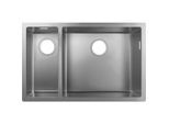 Hansgrohe S719-U655 Unterbauspüle 43429800 edelstahl, 180x450mm, 1 Haupt- und Zusatzbecken