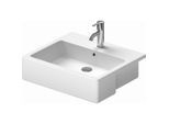 Duravit Vero Halbeinbau-Waschtisch 0314550000 55x47cm, mit Hahnloch, Überlauf, Hahnlochbank, weiß