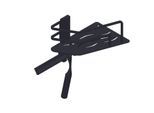 Giese Seaside Duschkorb 30782-14 Haken und Wischer, Eckmodell, schwarz matt
