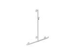 Hewi System 800 K Duschhandlauf 950.35.4109098 1100 x 962 mm, signalweiß, mit verschiebbarer Brausehalterstange