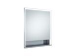 Keuco Royal Lumos Spiegelschrank 14311171201 Wandeinbau, silber-eloxiert, offenes Ablagefach, 650 x 735 x 165 mm, Anschlag links